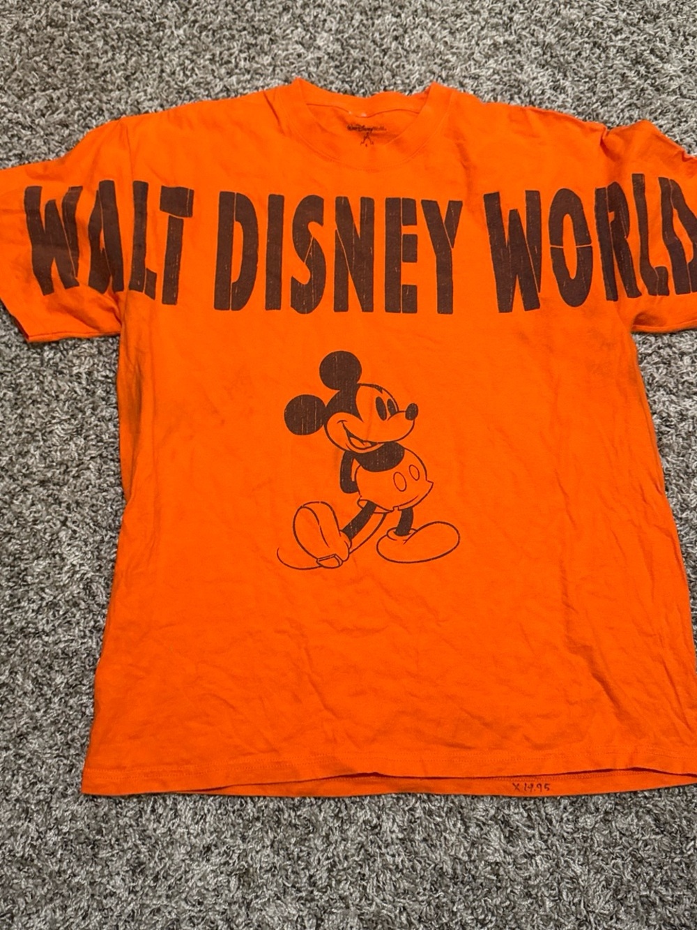 Walt Disney World Orange Mickey Mouse Tshirt